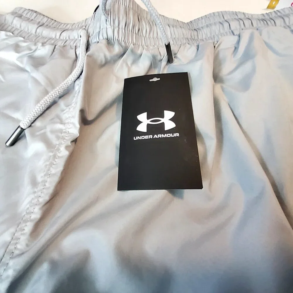 Under Armour Mens Loose-Fit Grey Athletic Shorts 3XL With Pockets & Drawstring - Picture 6 of 11